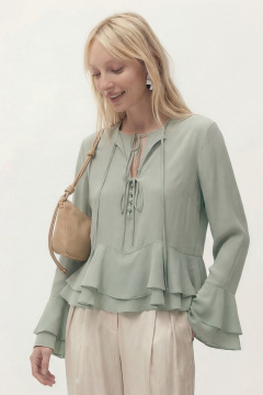 Блуза Lokka 1815 оливковый - фото 2