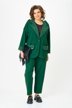 Брюки, жакет Michel chic 1437/1 глубокий_изумруд - фото 1