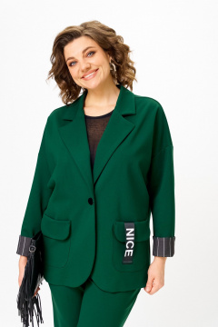 Брюки, жакет Michel chic 1437 изумруд - фото 5