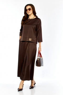 Блуза, брюки Taita plus 2605 шоколад - фото 5