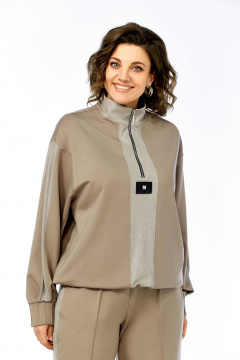 Брюки, джемпер Ольга Стиль С-1001 олива - фото 3