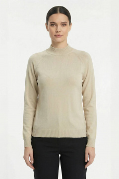 Демисезонный прямой свитер реглан с воротником-стойкой Полесье С3316-15 5С1754-Д43 158,164 слоновая_кость - фото 1