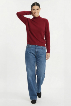 Свитер приталенный из трикотажа с длинным рукавом реглан Полесье С3316-15 5С1754-Д43 158,164 георгин - фото 5