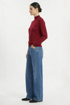 Свитер приталенный из трикотажа с длинным рукавом реглан Полесье С3316-15 5С1754-Д43 158,164 георгин - фото 4