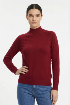 Свитер приталенный из трикотажа с длинным рукавом реглан Полесье С3316-15 5С1754-Д43 158,164 георгин - фото 1