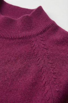 Свитер прямой силует с длинным рукавом и ластичной стойкой Полесье С3316-15 5С1754-Д43 158,164 мадера - фото 5