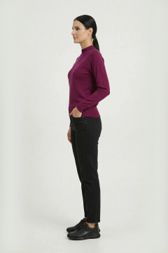 Свитер прямой силует с длинным рукавом и ластичной стойкой Полесье С3316-15 5С1754-Д43 158,164 мадера - фото 3
