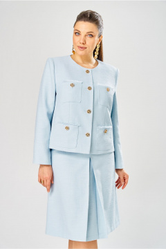 Жакет, юбка Bonna Image 1029/2 голубой - фото 4