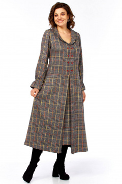 Платье Celentano lite 5079 серая_клетка - фото 3