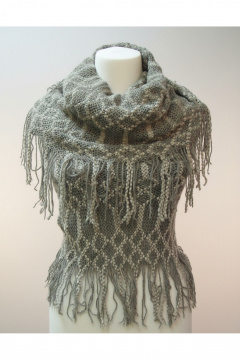 Шарф OLANTIZ S1-6 серо-белый - фото 3