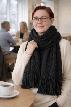 Шарф OLANTIZ S1-2 черный - фото 3