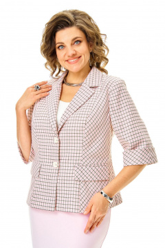 Жакет, юбка VI ORO VR-1247 розовыйй+однотон - фото 5