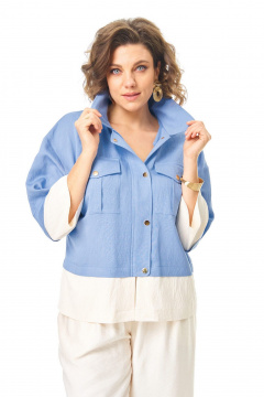 Брюки, жакет VI ORO VR-1251 голубой - фото 2