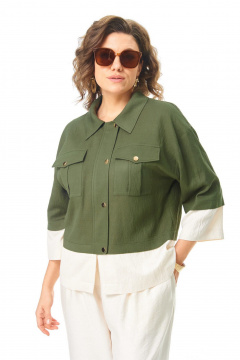 Брюки, жакет VI ORO VR-1251 олива - фото 5