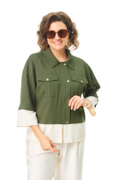 Брюки, жакет VI ORO VR-1251 олива - фото 4