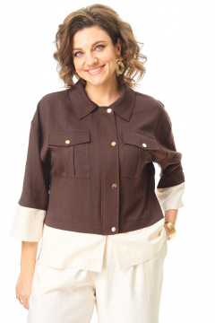 Брюки, жакет VI ORO VR-1251 шоколад - фото 4