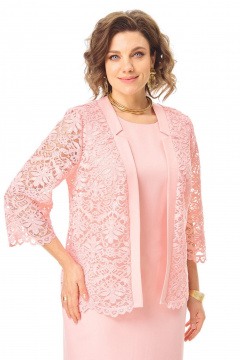 Кардиган, платье VI ORO VR-1254 пудра - фото 2