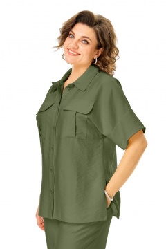 Блуза, брюки VI ORO VR-1257 олива - фото 2