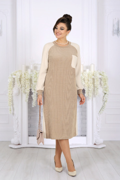 Платье Ninele 6097 бежевый - фото 1