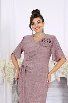 Платье Ninele 7509 пудра - фото 4