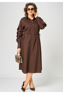 Платье EVA GRANT 7223 шоколадный - фото 1