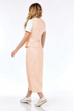 Жилет, футболка, юбка Милора-стиль 1205/1 персиковый - фото 2