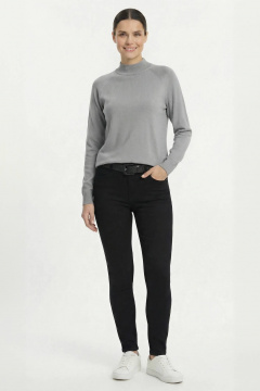 Демисезонный серый свитер прямого силуэта реглан Полесье С3316-15 5С1754-Д43 158,164 ангора - фото 2