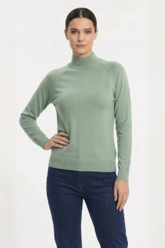 Демисезонный вязаный свитер реглан с двойной стойкой Полесье С3316-15 5С1754-Д43 170,176 прибой_16-5806 - фото 1