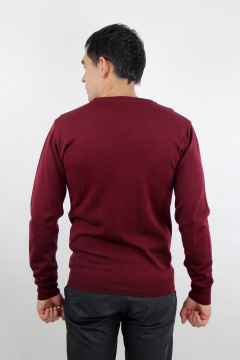 Джемпер из трикотажа с V-образным вырезом демисезонный Полесье С5297-16 8С0491-Д43 182,188 св.бордовый - фото 4