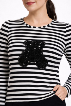 Джемпер из трикотажа хлопка для ежедневного стиля OLANTIZ БВДР002 медведь - фото 2