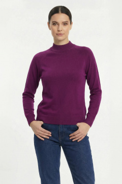 Демисезонный вязаный свитер реглан с двойной стойкой Полесье С3316-15 5С1754-Д43 170,176 лиловый - фото 1