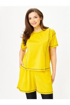 Футболка, шорты Zlata 4462 желтый - фото 4
