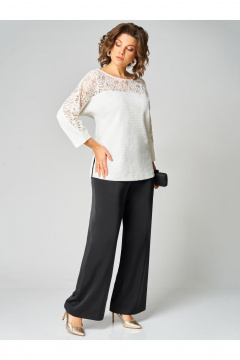 Брюки, туника Мишель стиль 1335 бело-черный - фото 5