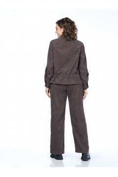 Брюки, жакет Пинск-Стиль 283 коричнево-фиолетовый - фото 5