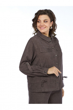 Брюки, жакет Пинск-Стиль 283 коричнево-фиолетовый - фото 4