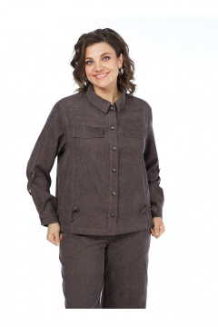 Брюки, жакет Пинск-Стиль 283 коричнево-фиолетовый - фото 3