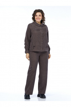 Брюки, жакет Пинск-Стиль 283 коричнево-фиолетовый - фото 1