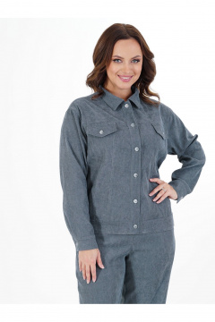 Брюки, жакет Пинск-Стиль 285 серо-голубой - фото 2