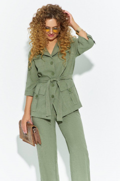 Блуза, брюки Euromoda 682 хаки - фото 3