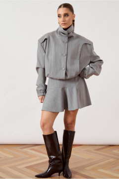 Бомбер, юбка ATTIKA A3513 серый - фото 2