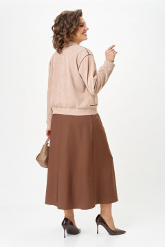 Кардиган, юбка Aira Style 24131 капучино - фото 5