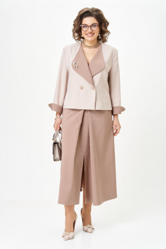 Жакет, юбка Aira Style 24138 карамельный - фото 2