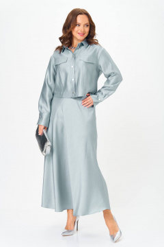 Жакет, юбка Karina deLux M-1412 голубой - фото 2