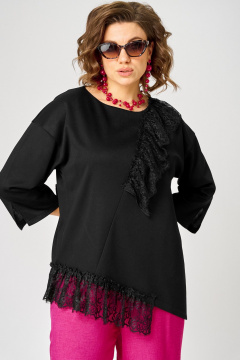 Блуза EVA GRANT 7148-1 черный - фото 1