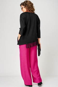 Блуза EVA GRANT 7148-1 черный - фото 4