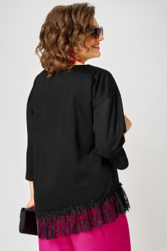 Блуза EVA GRANT 7148-1 черный - фото 2
