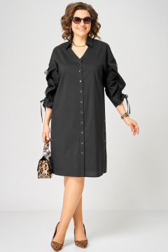 Платье EVA GRANT 7102 черный - фото 3