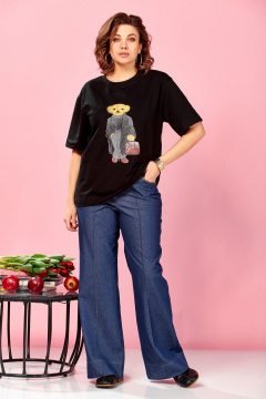 Футболка AVA fashion М-176 черный - фото 5