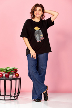 Футболка AVA fashion М-176 черный - фото 4