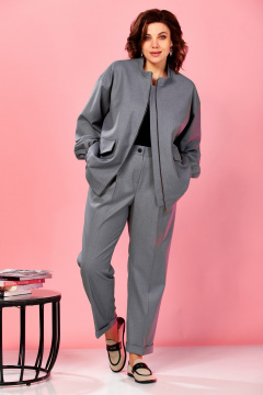 Брюки, бомбер AVA fashion М-178 серый - фото 1